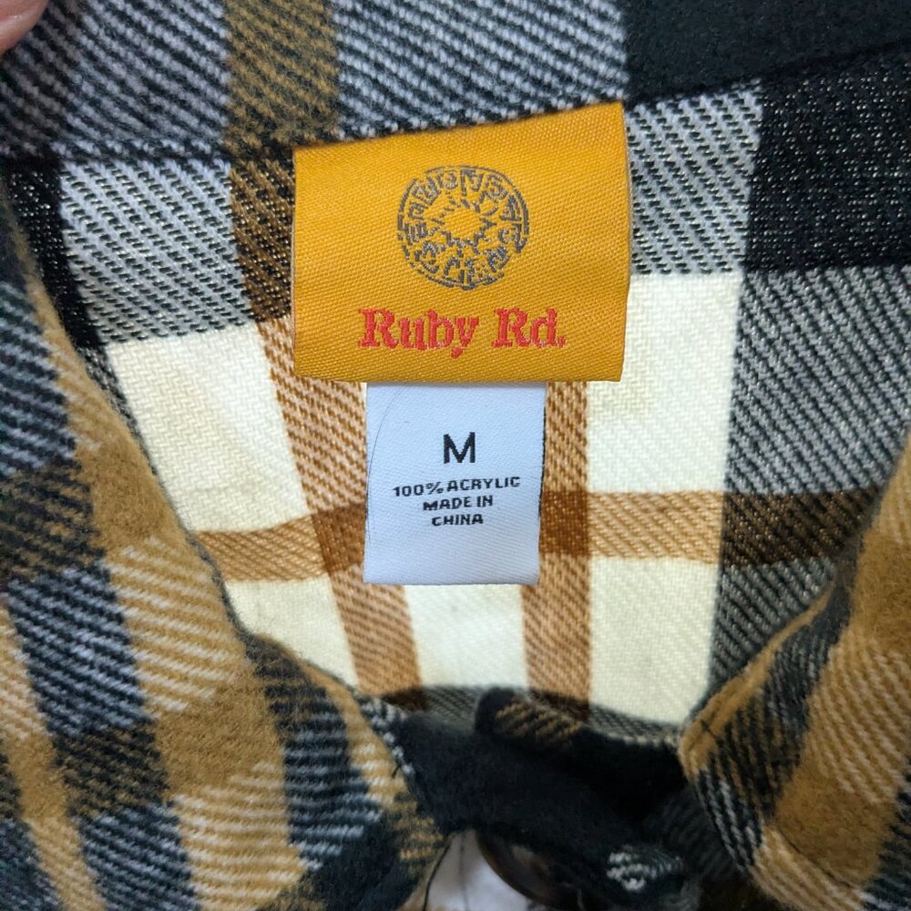 Ruby Rd. Plaid Shacket Size M - Picture 4 of 5